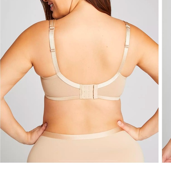 Cacique Full Coverage Underwire Support Lined Lane Bryant Nude Bra size 44DD - Picture 2 of 9